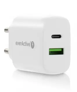 everActive зарядно USB/USB-C QC3.0 25W бял