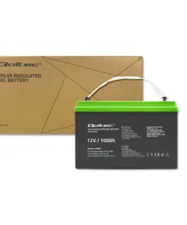 Alternative view of Qoltec Gel battery 12V, 100Ah