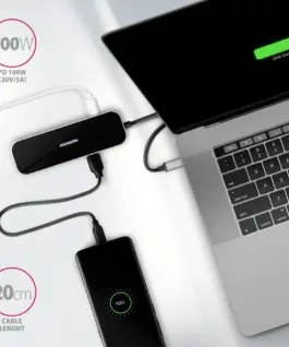 AXAGON AXAGON HMC-6H4A Hub 4x USB-A + HDMI PD 100W