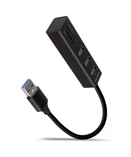 AXAGON AXAGON HMA-CR3A Hub 3x USB-A SD/microSD metal