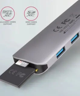 AXAGON AXAGON HMC-HCR3A Hub 3x USB-A SD/microSD + HDMI