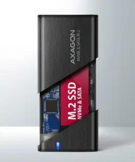 AXAGON AXAGON EEM2-SB2 USB-C Gen 2 M.2 NVMe/SATA SSD
