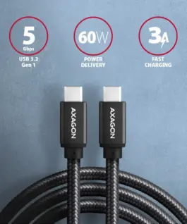 Alternative view of AXAGON AXAGON BUCM3-CM15AB cab le USB-C USB-C, 1.5