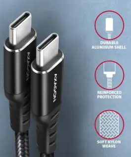 AXAGON AXAGON BUCM-CM10AB cabl e USB-C USB-C