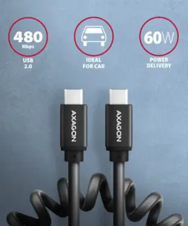Alternative view of AXAGON AXAGON BUCM-CM10TB cabl e USB-C USB-C, 0.6m