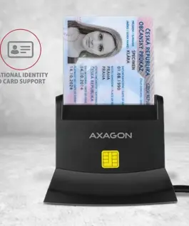Alternative view of AXAGON AXAGON CRE-SM2 USB card smart + SD/microSD/SIM
