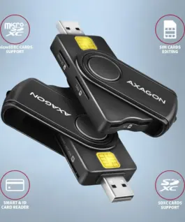 Alternative view of AXAGON AXAGON CRE-SMP2A smart reader + SD/microSD/SIM