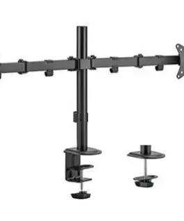 Gembird Adjustable desk 2-display mounting arm (rotate tilt swivel) 17 inches-32 inches up to 9