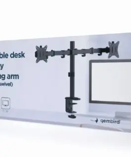 Gembird Adjustable desk 2-display mounting arm