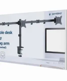 Alternative view of Gembird Adjustable desk 3-display mounting arm (rotate, tilt, swivel), 17 inches - 27 inches, up to 7 kg