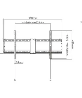 Alternative view of Gembird TV Wall Mount 43 - 90 inch 70 kg fixed