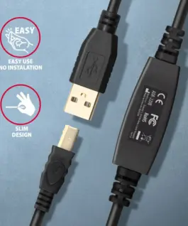 AXAGON AXAGON ADR-220B USB 2.0 A-M -> B-M act 20m cabl
