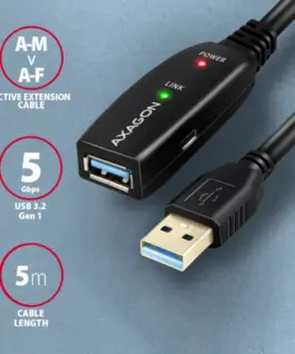 Alternative view of AXAGON AXAGON ADR-305 USB 3.0 A-M -> A-F act. 5m cabl