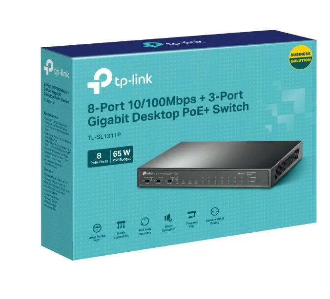 TP-LINK SL1311P switch 8xFE PoE+ 3xGE 1xSFP - Image 6