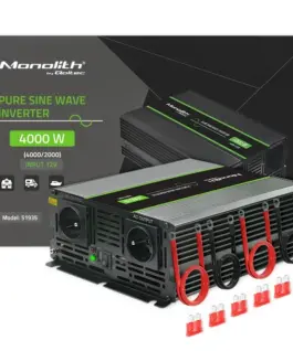 Alternative view of Qoltec Pure Sine Wave Inverter Monolith, 2000W, 4000W
