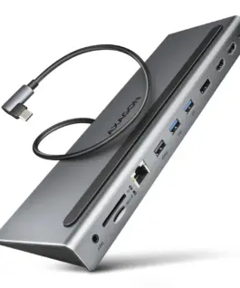 AXAGON AXAGON HMC-4KX3 3x USB- A/2xHDMI/DP/GLAN/SD/PD