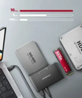 AXAGON ADSA-CC USB-C 10 Gbps NVMe M.2 2.5/3.5 SSD&HDD Clone Master 2