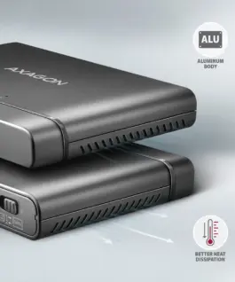 AXAGON ADSA-CC USB-C 10 Gbps NVMe M.2 2.5/3.5 SSD&HDD Clone Master 2