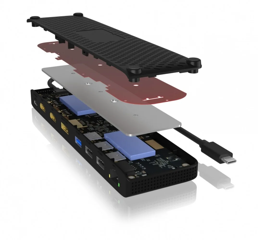 IcyBox ICY BOX IB-DK2116-C 12in1,HDMI,DP,LAN,USB - Image 4