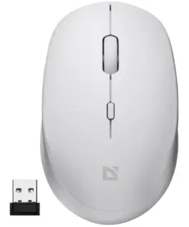 Defender Wireless мишка silent click AURIS MB-027 800/1200/1600 DPI бял