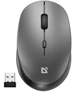 Defender Wireless мишка silent click AURIS MB-027 800/1200/1600DPI сив