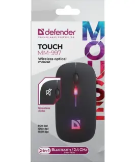 Defender Wireless мишка silent click TOUCH MM-997 battery 800/1200/1600 DPI