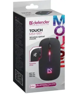 Defender Wireless мишка silent click TOUCH MM-997 battery 800/1200/1600 DPI