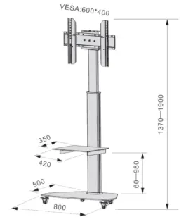 Techly Floor Stand Trolley LCD/LED 37-70cali