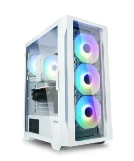Zalman кутия за компютър I3 Neo TG бял Mid Tower RGB fan x4 бял