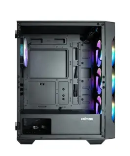 Alternative view of Zalman кутия за компютър I3 Neo TG Mid Tower RGB fan x4, черен