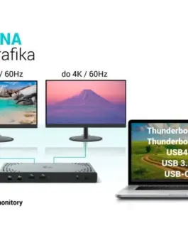 i-tec Docking Station USB 3.0 / USB-C / Thunderbolt 3 Dual Display Gen2 + Power Delivery