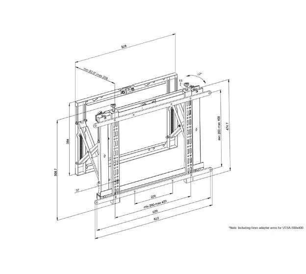 Neomounts Video wall mount WL95-800BL1 POP 42-70 инча 35kg 200x200-600x400 - Image 2