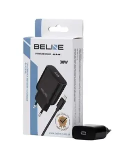 Beline зарядно 30W USB-C + lightning черен кабел