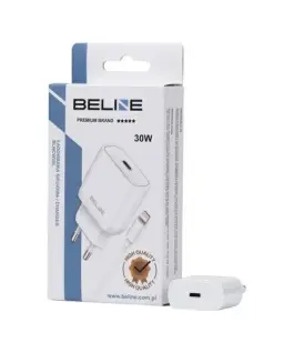 Beline зарядно 30W USB-C + lightning кабел бял