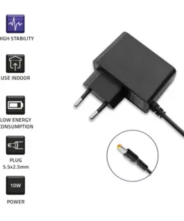 Alternative view of Qoltec Plug in захранващ блок 10W 5V, 2A, 5.5x2.5