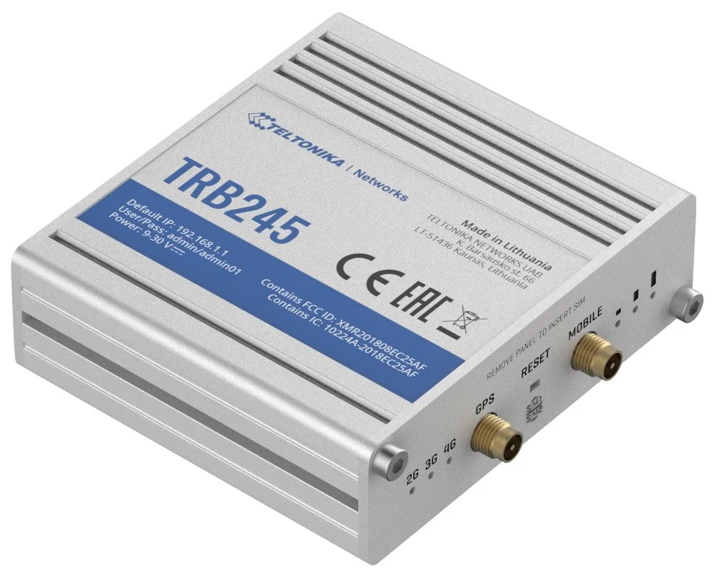 TELTONIKA Gateway LTE TRB245 (Cat 4), 3G, 2G, RS, Ethernet - Image 2