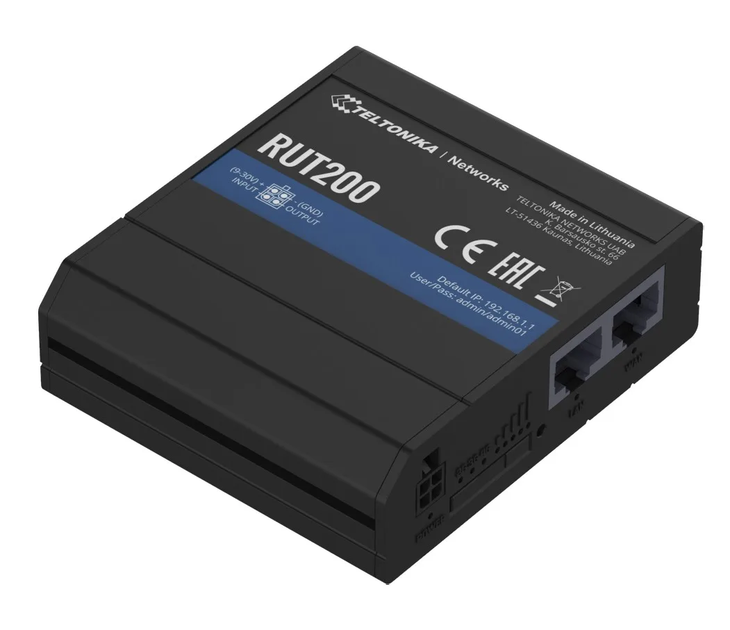 TELTONIKA Router 4G/LTE RUT200 (Cat 4), 3G, 2G, WIFI - Image 5