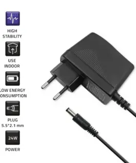 Alternative view of Qoltec Plug in захранващ блок 24W 12V, 2A, 5.5x2.1