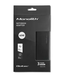 Alternative view of Qoltec AC power адаптер 40W 12V, 3.33A, 5.5x2.1