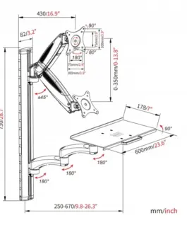 Digitus Wall mount LCD+Keyboard DA-90451