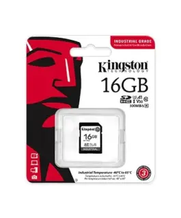 Kingston памет card SD 16GB Industrial C10 UHS-I U3 V30 A1 pSLC