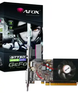 AFOX видео карта GeForce GT 730 1GB DDR3 64Bit DVI HDMI VGA LP Fan V1