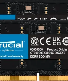Crucial памет за лаптоп DDR5 SODIMM 64GB(2*32)/4800 CL46 (16Gbit)