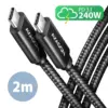 AXAGON BUCM2-CM20AB кабел 240W USB-C USB-C 2.0m 5