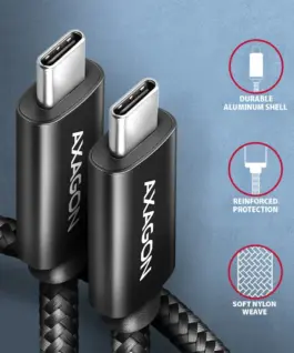 AXAGON BUCM2-CM30AB кабел 240W USB-C USB-C