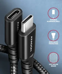 AXAGON BUCM32-CF10AB удължителен кабел Gen2 USB-C USB-C