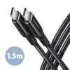 AXAGON BUCM-CM15AB кабел PD 60 W USB-C USB-C 1.5m