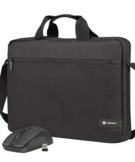 Natec Лаптоп bag 156 inches Wallaroo 2 with wireless mouse черен