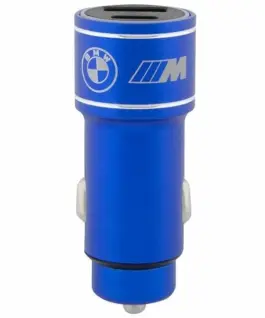 BMW зарядно за кола 20W PD-QC 3.0 Fast Blue