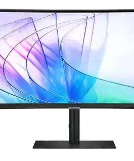 Alternative view of Samsung Monitor 34 inches ViewFinity S65VC VA 3440x1440 UWQHD 21:9 1xHDMI 1xDP 1xUSB-C (90W) 2xUSB 3.0 LAN (RJ45) 5ms HAS Webcam speakers curved 3YOS